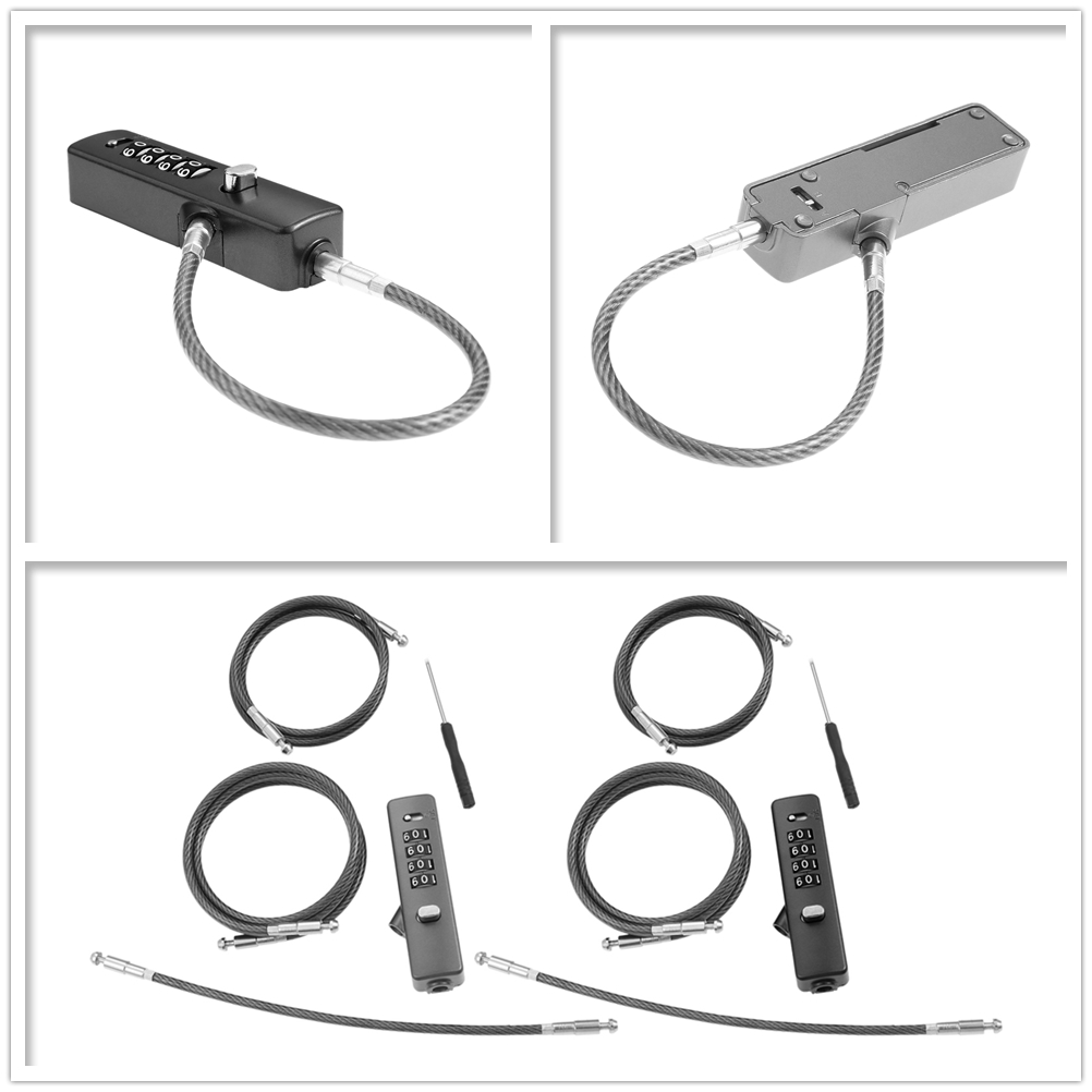 Cable Lock Combination - 1 مجموعة 4 أرقام كابل قفل