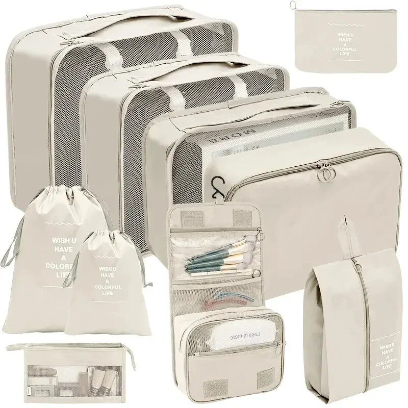 Travel Accessories Organiser - 7/8/9/10 قطعة مجموعة السفر المنظم تخزين