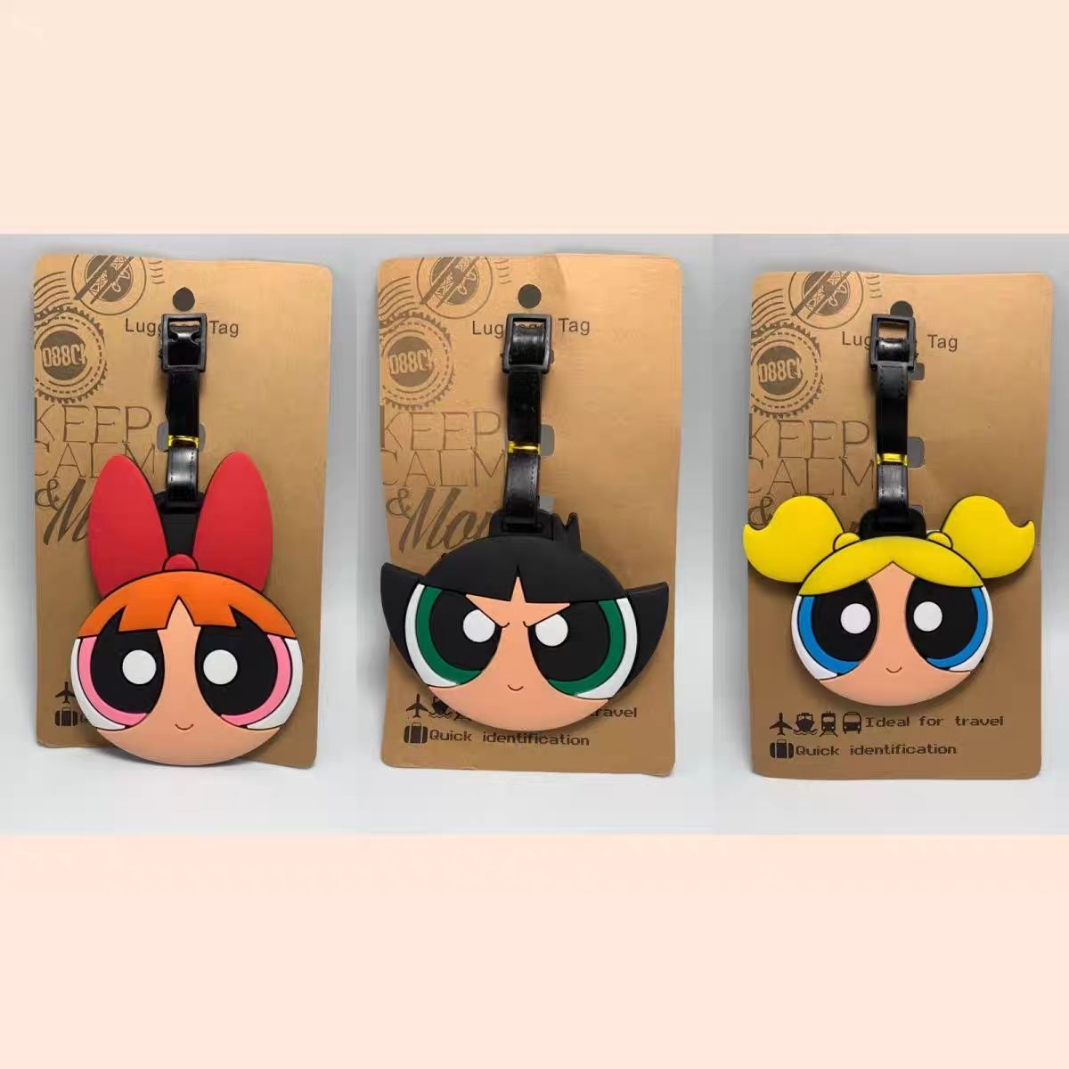 Travel Accessories For Girls - تعليقة حقيبة أنمي فتيات القوة الكرتونية