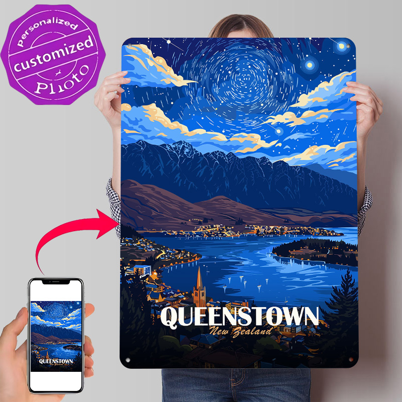 Travel Accessories New Zealand - لوحة معدنية ثلاثية الأبعاد مخصصة بتصميم