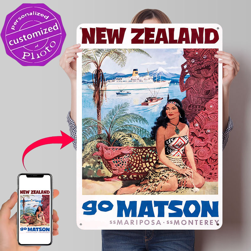 Travel Accessories New Zealand - لوحة معدنية مطبوعة ثلاثية الأبعاد بتصميم
