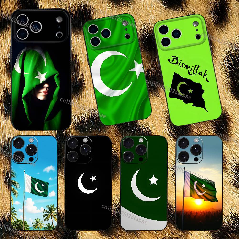 Travel Accessories Iphone - جراب هاتف ناعم أسود بتصميم علم