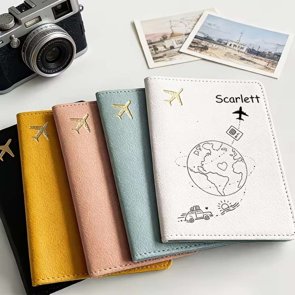 غطاء جواز سفر مخصص بالاسم والن - مراجعة Travel Accessories Plane وسعره