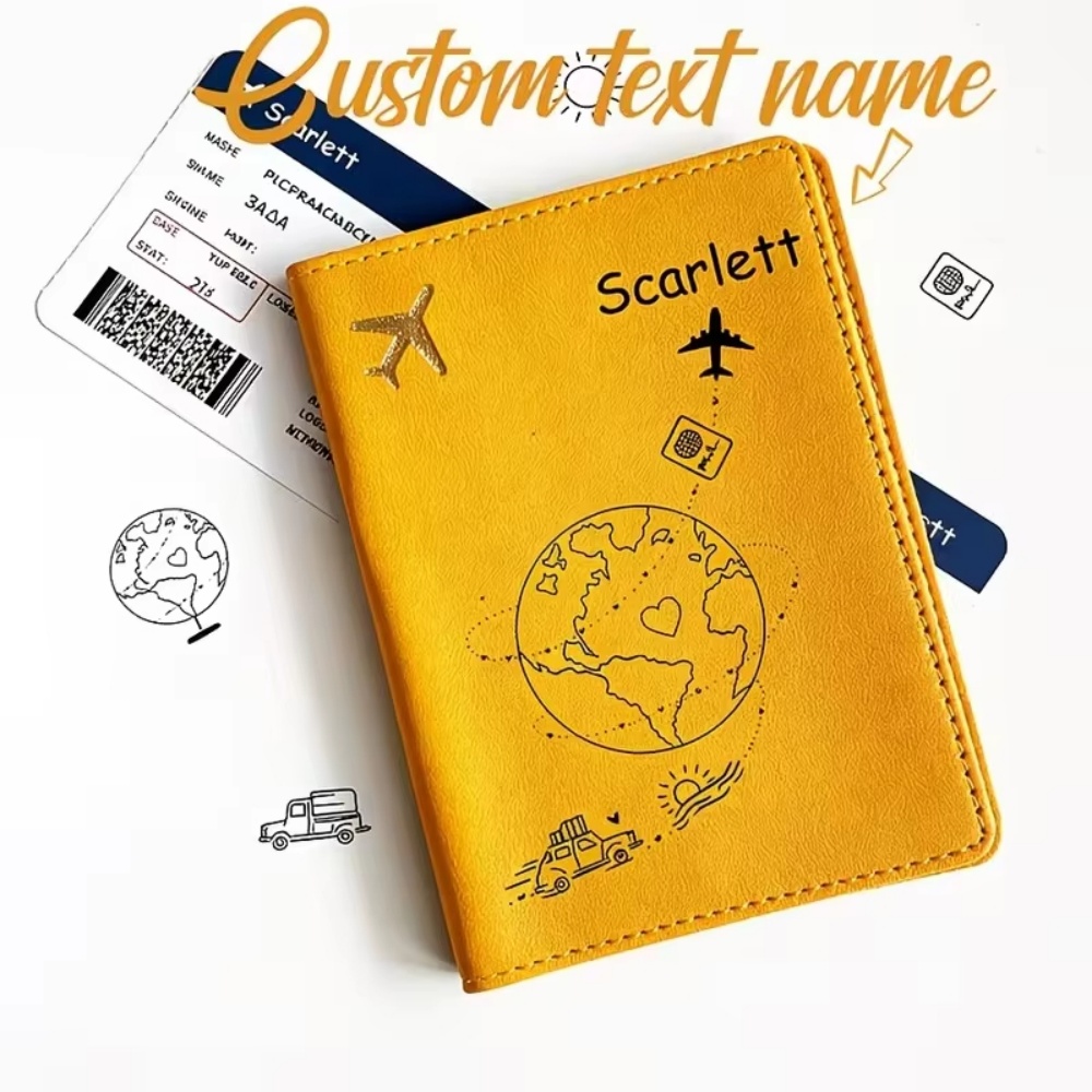 غطاء جواز سفر مخصص بالاسم والن - مراجعة Travel Accessories Plane وسعره