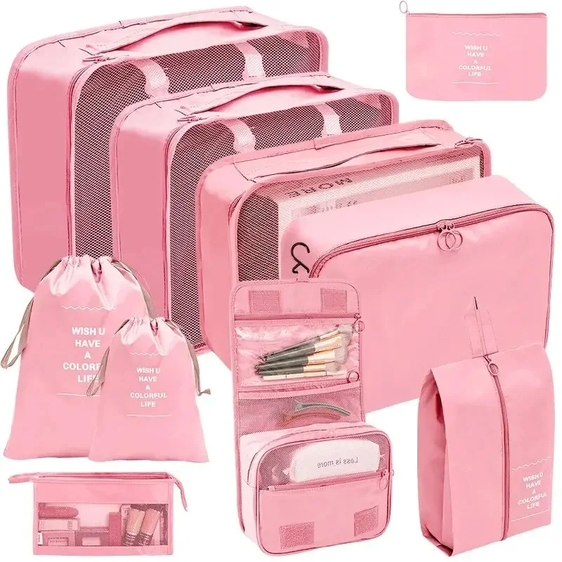 7/8/9/10 قطعة مجموعة السفر الم - مراجعة Travel Accessories Organiser وسعره