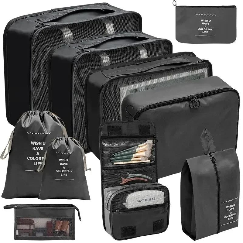 7/8/9/10 قطعة مجموعة السفر الم - مراجعة Travel Accessories Organiser وسعره
