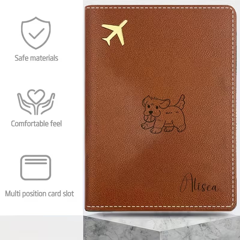 غطاء جواز سفر مخصص بتصميم كلب  - مراجعة Travel Accessories Dog وسعره