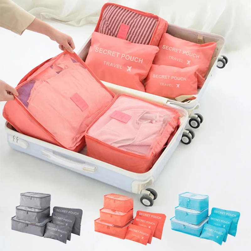 6 قطعة حقيبة تخزين السفر سعة ك - مراجعة Travel Accessories Organiser وسعره
