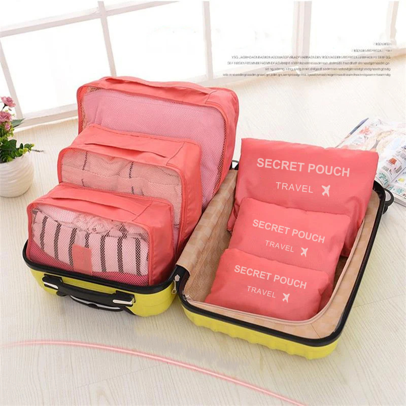 6 قطعة حقيبة تخزين السفر سعة ك - مراجعة Travel Accessories Organiser وسعره