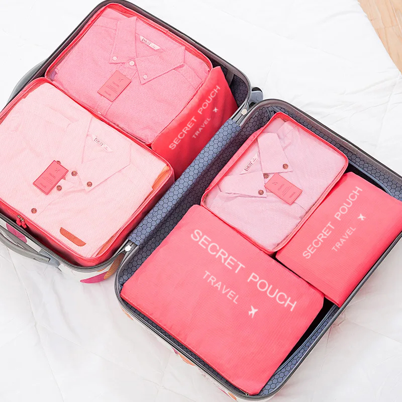 6 قطعة حقيبة تخزين السفر سعة ك - مراجعة Travel Accessories Organiser وسعره