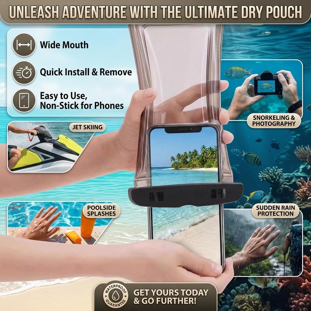حافظة هاتف مقاومة للماء شفافة، - مراجعة Travel Accessories Iphone وسعره