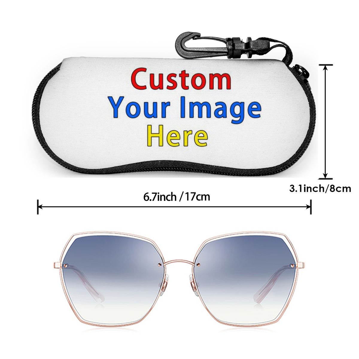 3D مخصص صورتك النساء النظارات  - مراجعة Travel Accessories Pouch For Women وسعره