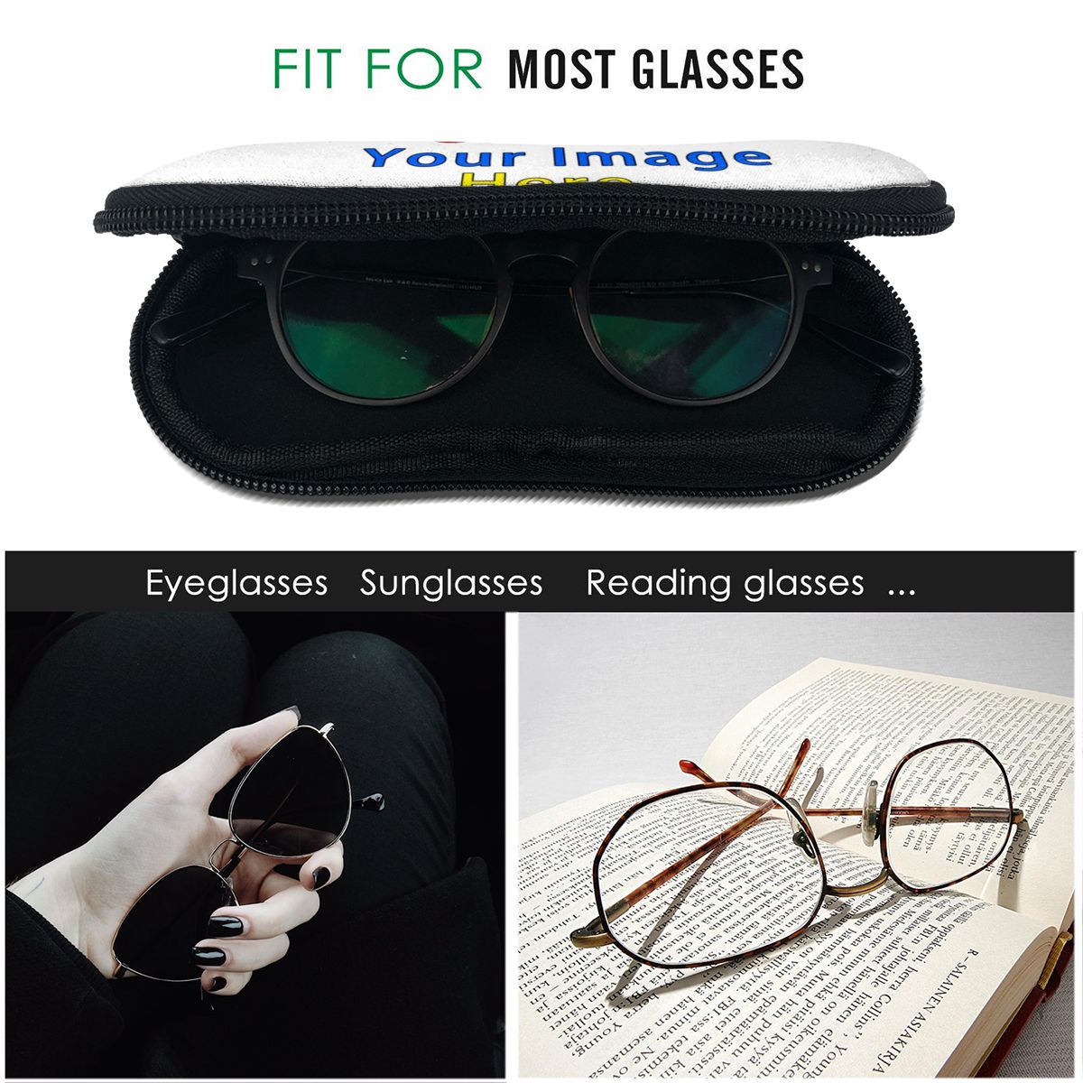 3D مخصص صورتك النساء النظارات  - مراجعة Travel Accessories Pouch For Women وسعره