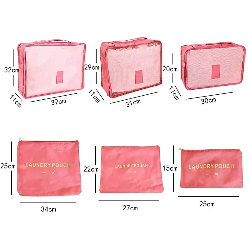 مجموعة من 6 حقائب تخزين للسفر، - مراجعة Travel Accessories Organiser وسعره
