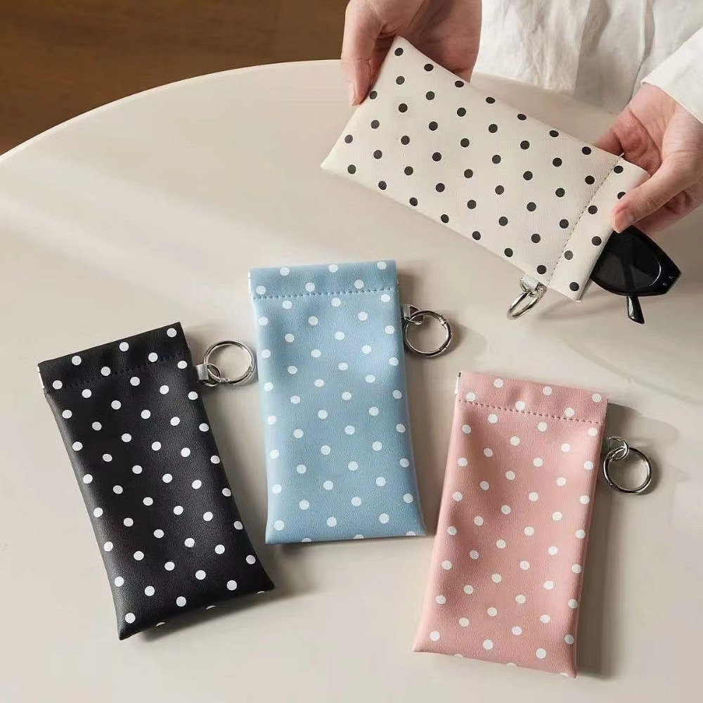 حقيبة نظارات منقطة مع سلسلة مف - مراجعة Travel Accessories Pouch For Women وسعره