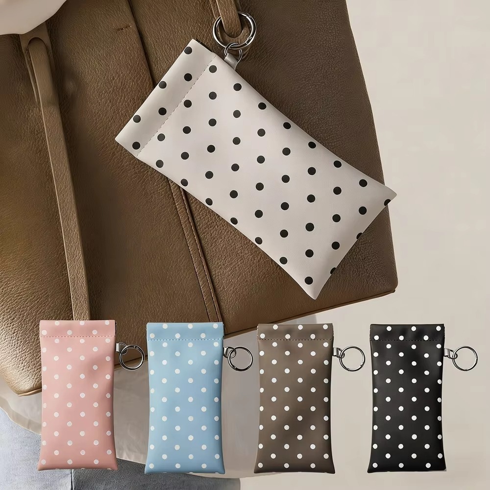 حقيبة نظارات منقطة مع سلسلة مف - مراجعة Travel Accessories Pouch For Women وسعره
