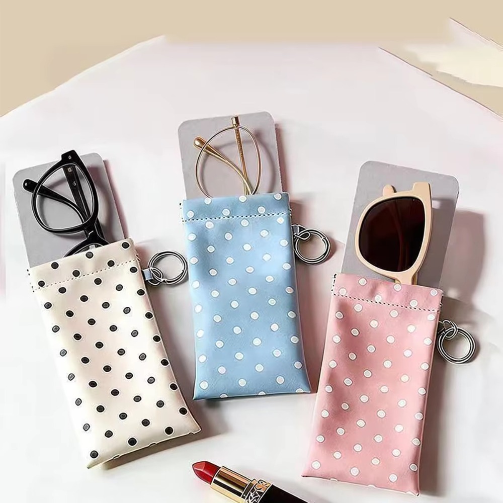حقيبة نظارات منقطة مع سلسلة مف - مراجعة Travel Accessories Pouch For Women وسعره